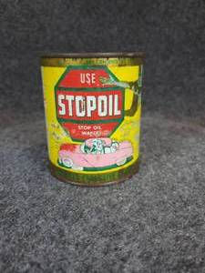 lot 640 image: 1960s STOPOIL 14oz Tin can
