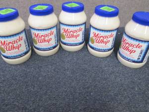 lot 89 image: 5- 30 oz Jars Miracle Whip Best Dat...