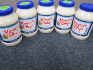 lot 90 image: 5- 30 oz Jars Miracle Whip Best Dat...