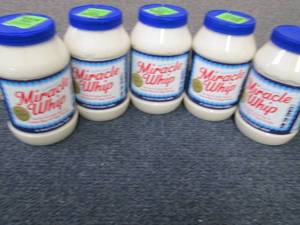 lot 92 image: 5- 30 oz Jars Miracle Whip Best Dat...