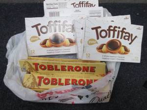 lot 96 image: 6- Toffifay & 6 Toblerone...