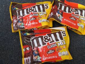 lot 98 image: 3- 8.3 oz Bags M&M Classic Mix...