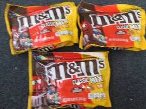 lot 100 image: 3- 8.3 oz Bags M&M Classic Mix...