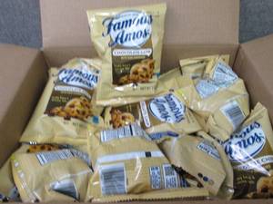 lot 130 image: Case of 42-2 oz Pouches Famous Amos...