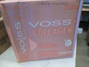 lot 139 image: 12- 28.74 oz Bottles Voss  Collage...