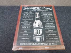 lot 195 image: 12.5 x 16 inch Metal Bar Sign...