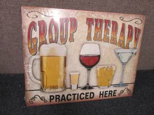 lot 196 image: 12.5 x 16 inch Metal Bar Sign...