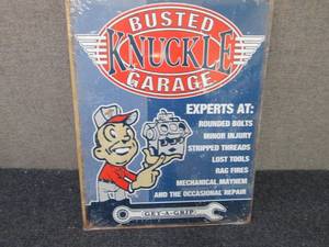 lot 204 image: 12.5 x 16 inch Metal Garage Sign...