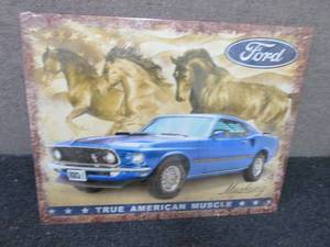lot 206 image: 12.5 x 16 inch Metal Mustang Sign...