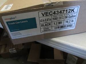 lot 215 image: Open Case 56 Gallon 43x47 inch Tras...
