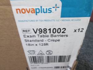 lot 247 image: NovaPlus Exam Table Paper, White, C...