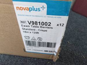 lot 249 image: NovaPlus Exam Table Paper, White, C...