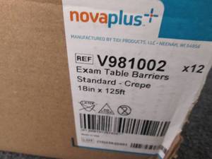 lot 251 image: NovaPlus Exam Table Paper, White, C...