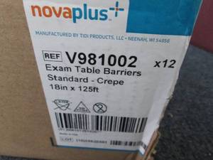 lot 252 image: NovaPlus Exam Table Paper, White, C...