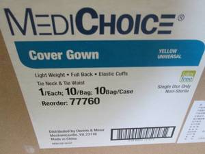 lot 348 image: Case of 100 MedichoiceYellow Cover ...