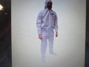 lot 369 image: Case of 25 Impervious Coveralls wit...