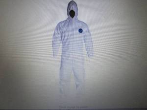 lot 395 image: Tyvek Hooded Disposable Coveralls, ...