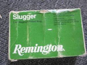 lot 24 image: box of remington slugger 1 oz magnu...