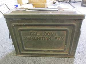 lot 34 image: small ammunition metal box ...