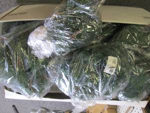 lot 148 image: box of faux pine tree branches ...