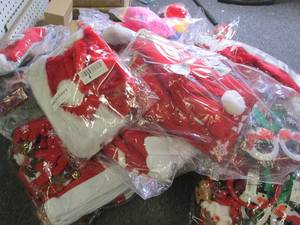 lot 156 image: lot of christmas decor hats and mo...