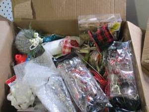 lot 165 image: lot of christmas decor hats and mo...