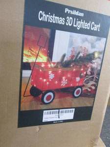 lot 189 image: 3 christmas 3d lighted carts ...