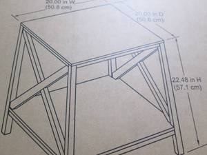 lot 192 image: farmhouse end table no hardware eve...