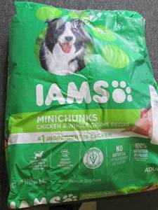lot 235 image: 30lb bag of iams mini chunks dog fo...