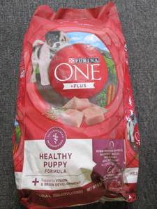 lot 238 image: 8lb bag of purina 1 dog food open b...