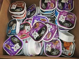 lot 247 image: box of 74 pcs of soft dog food ...