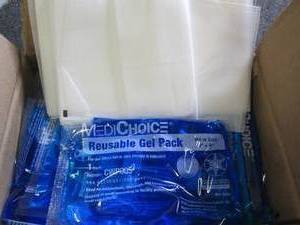 lot 323 image: case of 24 reusable gel packs 6 inc...