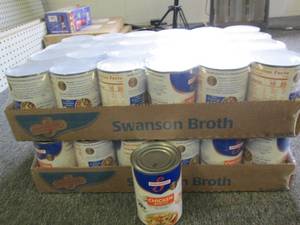 lot 376 image: 2 cases of 2414.5 oz cans of swans...