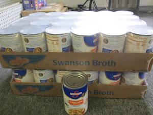 lot 381 image: 2 cases of 2414.5 oz cans of swans...