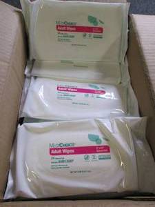lot 400 image: case of 24 packs of adult wipes 24 ...