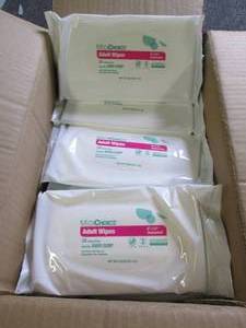 lot 402 image: case of 24 packs of adult wipes 24 ...