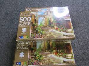 lot 457 image: 5 tuscan courtyard 500pc puzzles ...