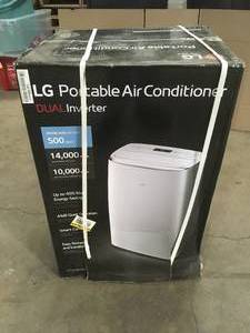 lot 6 image: LG Electronics  14,000 BTU (10,000 BTU, DOE) Portable Air Conditioner, Dual Inverter, Quiet, Energy Eff, Wi-Fi with LCD Remote in White Customer Returns See Pictures