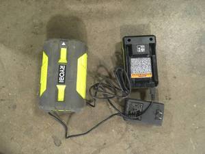 lot 12 image: Ryobi Lawn Mower Battery and Charger Included Customer Returns See Pictures