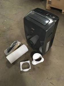 lot 46 image: LG Electronics  12,000 BTU (7,500 BTU, DOE) 115-Volt Portable Air Conditioner with Dehumidifier Function and LCD Remote in Gray Customer Returns See Pictures