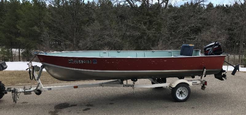 1974 16 Lund Boat W Spartan Trailer