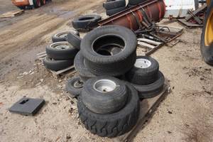 Lot of Assorted Truck, Trailer, Mower and Cart Tires