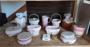 Longaberger Collection Of 10 Cancer Awareness Pieces