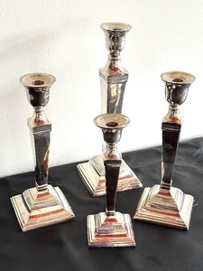 lot 21 image: Set of Four Pottery Barn Candlestick Holders