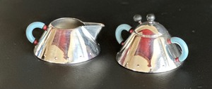 lot 29 image: Alessi Cream and Sugar Set