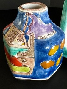 lot 47 image: Desimone Ceramic Platter and Vase
