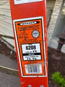 lot 86 image: Werner 8 Foot Step Ladder Model 6208