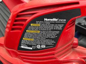 lot 92 image: Homelite 2 Speed Electric Blower  Vac model UT42120