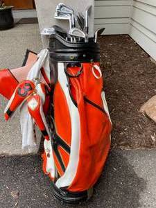 lot 108 image: Lynx Golf Bag with Some Spaulding Clubs