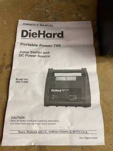 lot 165 image: Die Hard Portable Power Jump Starter  Power Source Model 200.71486